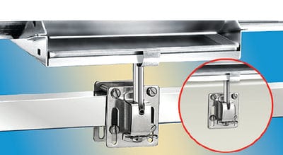 Magma T10-340 "Single" Side: Bulkhead or Square/Flat Rail (SD) Mount For 12" x 18" or Smaller Rectangular Grills and Single Mount Tables