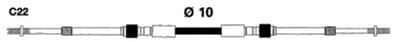 Uflex C22 - 4300 Type Clamp Mount Control Cables: 10'