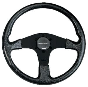 Uflex Corse Steering Wheel: Black PVC Grip w/Black Spokes