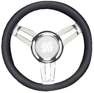 Foscari Steering Wheels: Black Vinyl Chrome