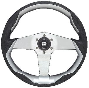 Uflex GRIMANIBSVE Grimani Steering Wheel: Black w/Silver Spokes