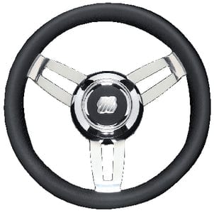 Morosini Steering Wheels: Black Poly w/Chrome Hub