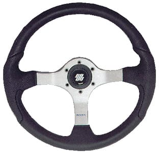 Nisida Steering Wheel: Polished Finish w/Black Grip