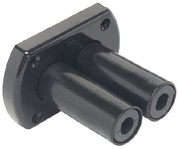 Hydraulic Dual Hose Bulkhead Fitting: Black