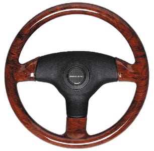 Uflex V61BR Antigua Steering Wheel: Burl Rim w/Black Spokes