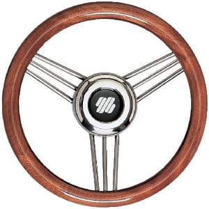 Mahogany Non-Magnetic Stainless Steel Steering Wheel