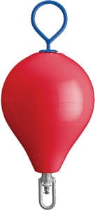 Polyform CM Series Mooring Buoy: 17" Red w/Galvanized Rod