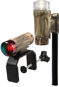 Attwood 141917 C-Clamp Mount Portable LED Nav Light Kit w/Threaded Pole: Real Tree<sup>&reg;</sup> Max-4 Camo