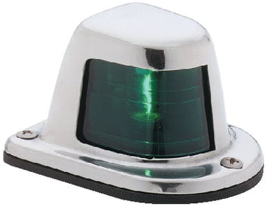 Attwood Side Lights Deck Mount: Stainless Steel - Green