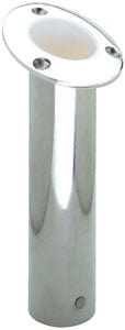 Attwood Rod Holder Flush Mount Stainless Steel 15 Degree White Open End