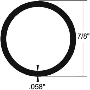 Dr Alum Tubing/ 7/8 X.058X20