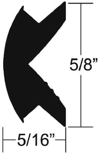 Taco V120342BKA501 Flexible Vinyl Insert: 50' Black