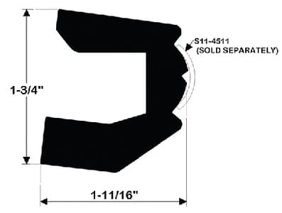 Taco V219647WHA20D Rigid Rub Rail