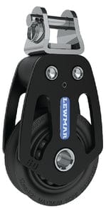 Lewmar 50MM HTX Block: Single Toggle Head: Black: 3/8" (10mm) Line