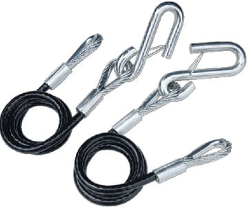 Tie Down Engineering 59533 36" Black Vinyl Jacketed Hitch Cables With "S" Hooks - Sold as Pair