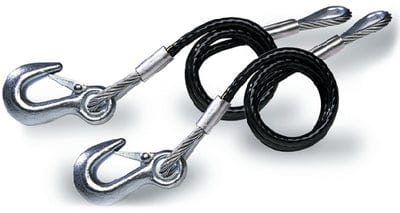 Tie Down Engineering 36" Black Vinyl Jacketed Hitch Cables With "S" Hooks - Sold as Pair