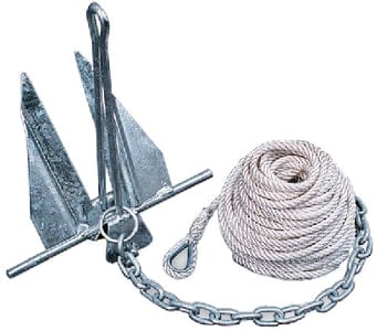 Tie Down Engineering Quik-Set Hooker Anchor Kit Includes Anchor: Anchor Line: Chain and (2)  Shackles