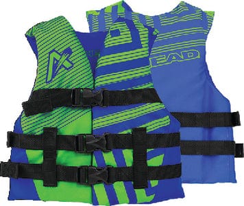 Airhead 3008103ABLLG Child/Youth Trend Vest: Youth: Green/Blue