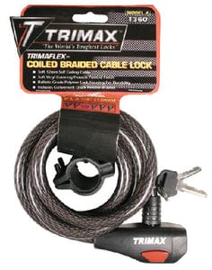 Trimax TKC126 Quadra-Braid 6 x 12mm Keyed Cable Lock