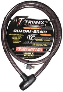 Trimax TQ2072 Quadra-Braid 6' x 20mm Integrated Cable Lock
