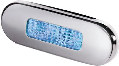Hella Oblong LED Step Lamp: 12/24V: SS w/Blue LEDs