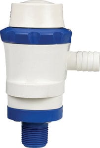 Shurflo 357-106-10 Anti-Airlock 12V 1100 GPH White & Blue Piranha Ballast Pump