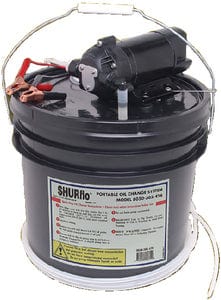 SHURFLO 1.5 GPM Oil Change/Winterizing System 12VDC (Includes 8' Cable With Battery Clips: Hose Kit: and 3.5 Gallon Container)