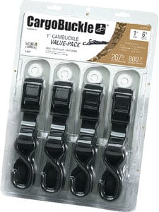 CargoBuckle Cam Buckle Tie-Down Value Pack 1" x 6' (4 Per Pack)