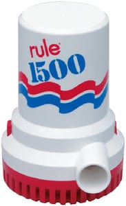 Rule 1500 GPH High Capacity Manual Bilge Pump: 12V