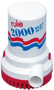 Rule 2000 GPH High Capacity Manual Bilge Pump: 12V