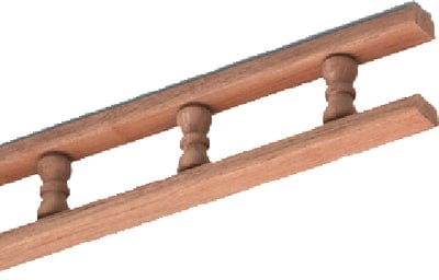 Whitecap 60705 Teak Pin Rail: Standard