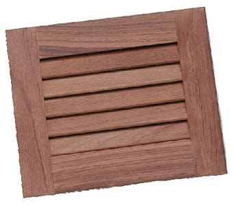 Whitecap Teak Louvered Insert: 7-1/2"H x 9-1/8"W