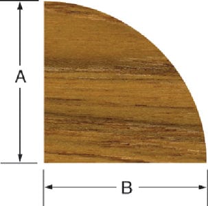 Whitecap 60850 Teak Quarter Round Molding: Lg.