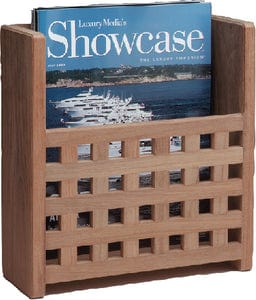 Whitecap Teak Grate Front Magazine Rack