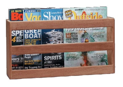 Whitecap Teak Double-Wide Magazine Rack