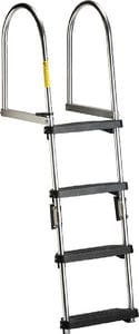 Garelick EEz-In Premium 4 Step Folding Pontoon Transom Boarding Ladder