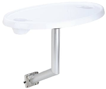 Oval Acrylic Table: Side Mt.