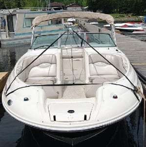Taylor Boat Cover Support System Includes 50' Webbing: Quick Release Buckles and a Boat Cover Support Pole