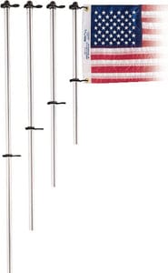 Taylor 3/4" Diameter Aluminum Flag Pole With Charlevoix Flag Clips