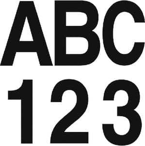 3" Gothic Number: Black "2": 10 Pack