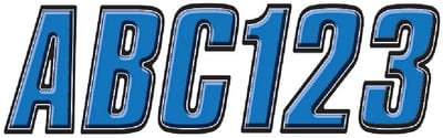 Hardline Series 800 Registration Kit: Block Style Solid Body With Bevel Effect: Contrasting Outline (Includes 4 Sets of 3" A-Z: 0-9)