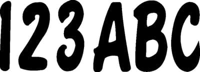 Hardline Series 200EC Registration Kit: Solid Color With Cursive Font (Includes 4 Sets of 3" A-Z: 0-9)