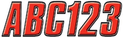 Hardline Series 800 Registration Kit: Block Style Solid Body With Bevel Effect: Contrasting Outline (Includes 4 Sets of 3" A-Z: 0-9)