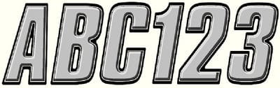 Hardline Series 800 Registration Kit: Block Style Solid Body With Bevel Effect: Contrasting Outline (Includes 4 Sets of 3" A-Z: 0-9)