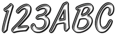 Hardline Series 400 Registration Kit: Smooth Cursive Font With Left to Right Color Gradation (Includes 4 Sets of 3" A-Z: 0-9)