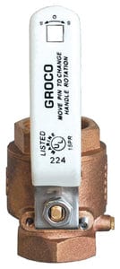 Groco IBV1000 Bronze Full-Flow In-Line Ball Valve