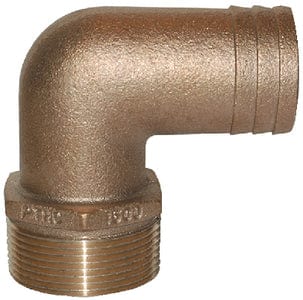 Groco PTHC Bronze Standard Flow 90&deg; Pipe-To-Hose Adapter With NPT Thread