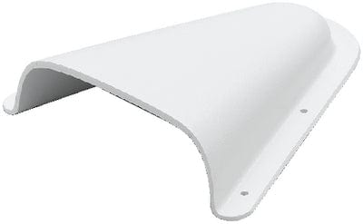 Beckson C4 Clam Shell Vent: White 5-3/4" W x 7-1/4" D x 1-1/2" H