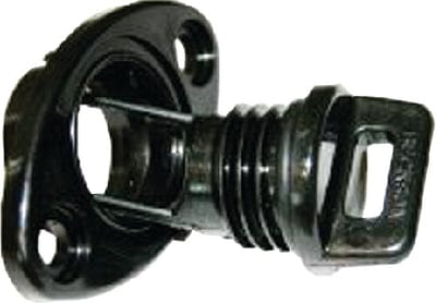 Beckson DP10 Screw Type 1" Drain Plug With Gasket: Black