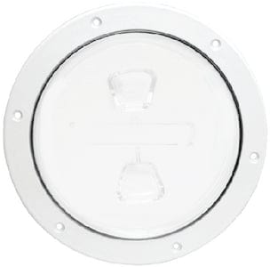 Beckson Screw Out Deck Plate With Standard Trim Ring: Dimple Center